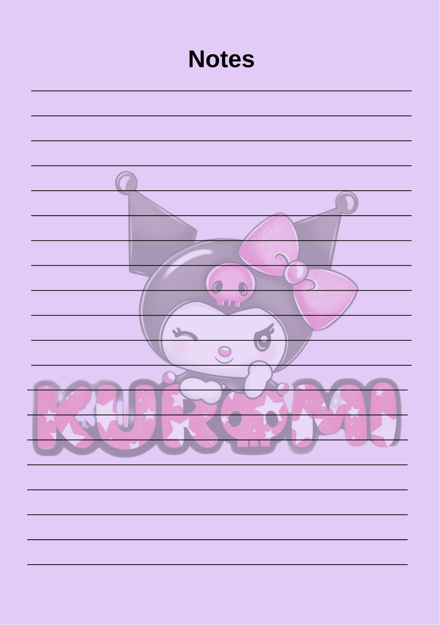 Kuromi Monthly Planner
