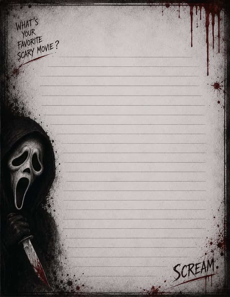 Horror 4x6 Notepad