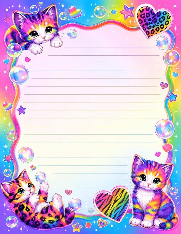Lisa Frank 4x6 Notepad