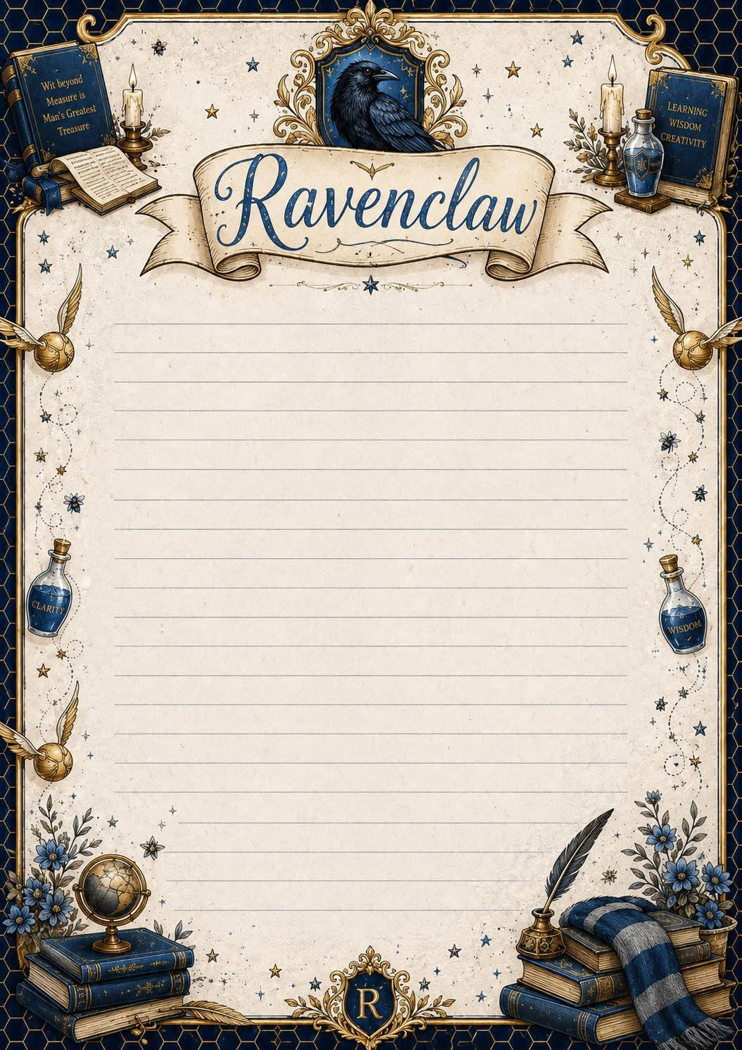 Ravenclaw 4x6 Notepad